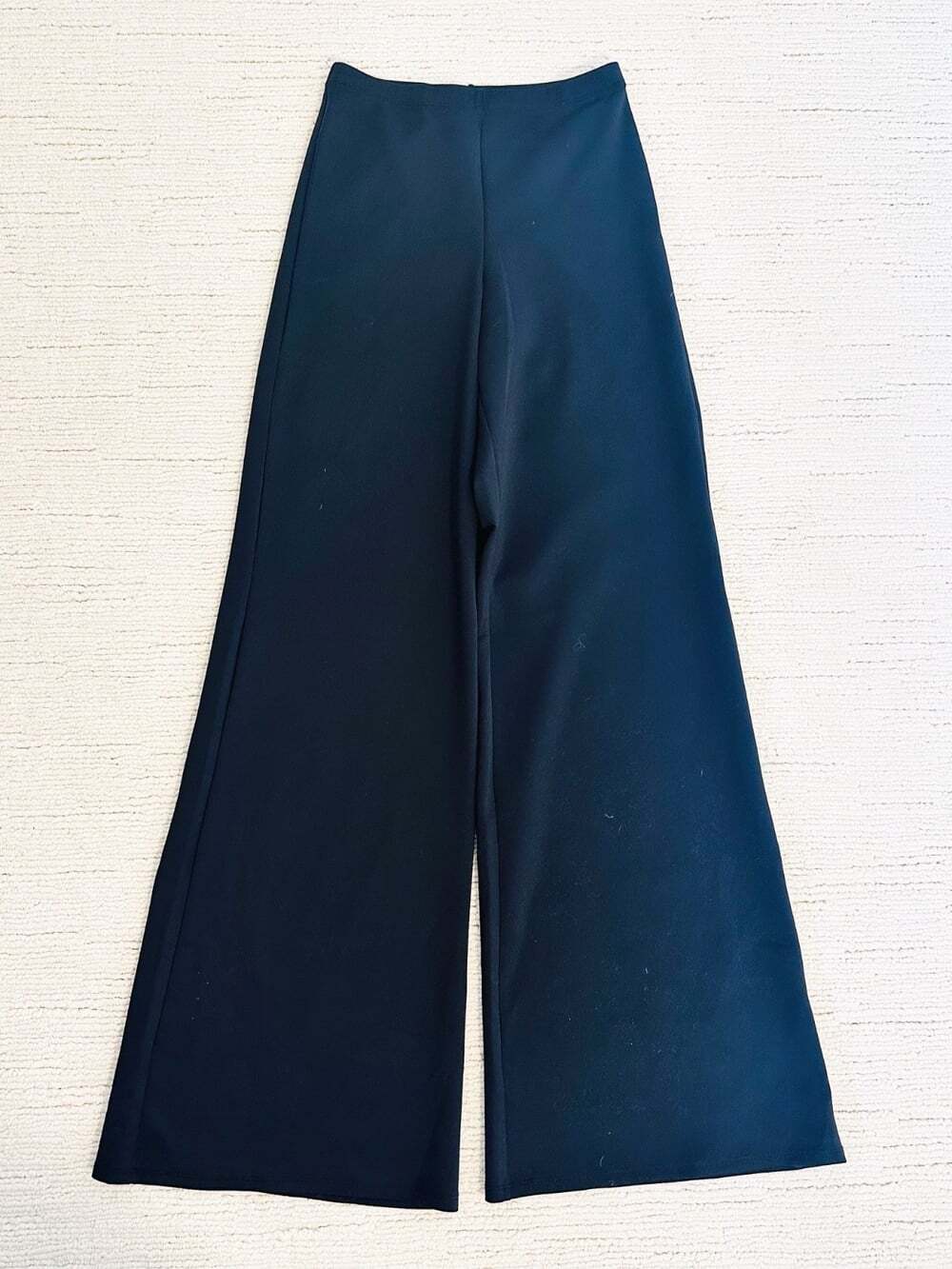 GOOD AMERICAN NWT Pull On Wide Leg Pants Sz M Black Palazzo Scuba Casual Travel